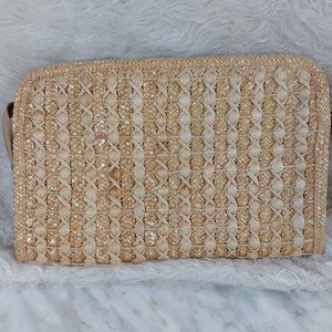 Vintage Hand Made Straw Raffia Clutch